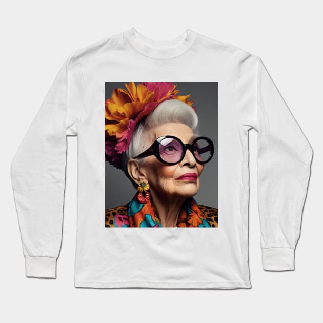 Iris Apfel Long Sleeve T-Shirt by Strange-desigN